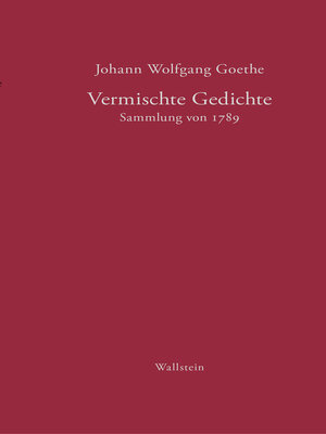 cover image of Vermischte Gedichte